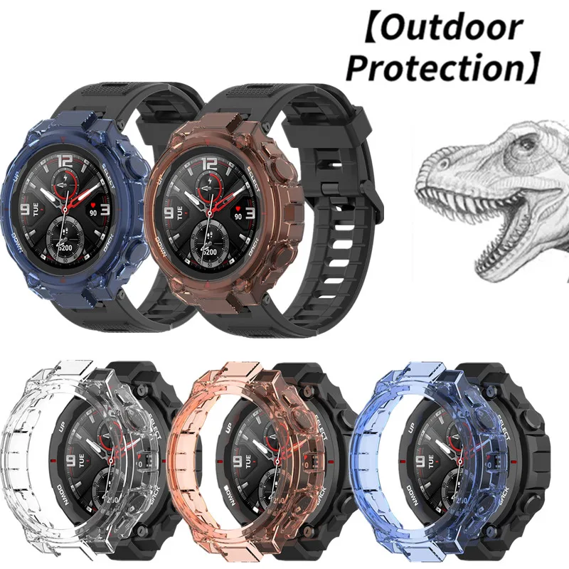 Amazfit T-Rex Pro Custodia Smartwatch Accessori Tpu Custodia Protettiva Per Schermo Trasparente Per Xiaomi Huami Smartwatch Strap