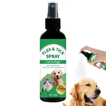Spray repellente per zecche per animali domestici da 100 ml per cani e gatti, medicina non ananthelmintica esterna, spray liquido per prurito sulla pelle degli animali domestici