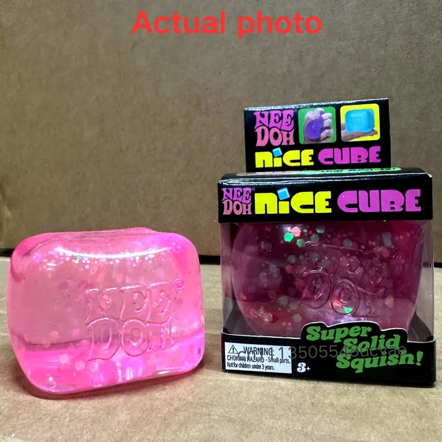 Needoh Nice Cube, jouet sensoriel brillant pour soulager le stress, outil anti-anxiété et pour la concentration, cube sensoriel de bureau pour adultes et enfants 1