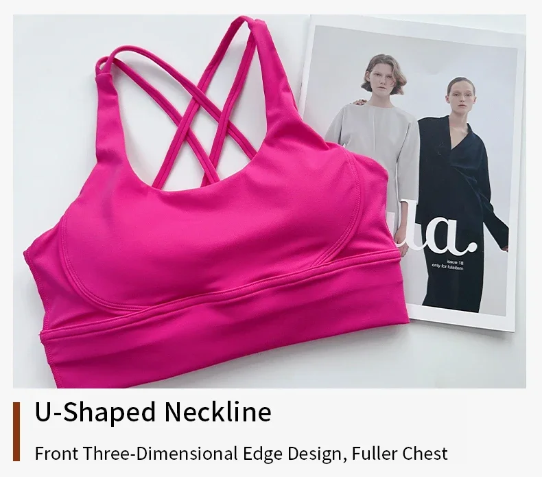 Description Picture 4 of itemSexy Fashion Cross Back Women Yoga Sport Bras Breathable Quick-Drying Shockproof Yoga Underwear Fitness Running Exercise Bra