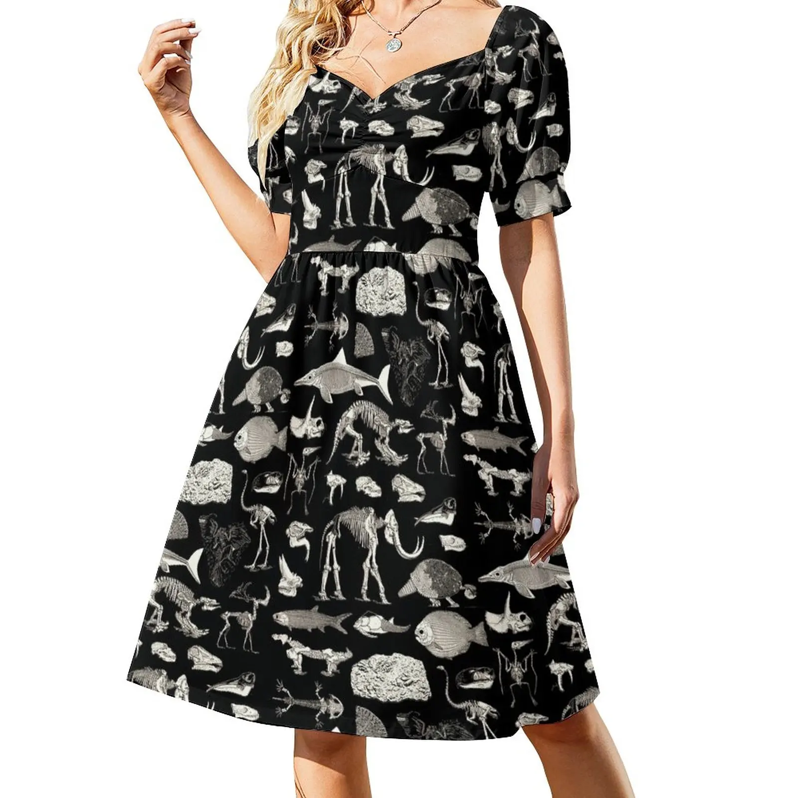 

Paleontology Illustration Sleeveless Dress Evening dresses ceremony dresses