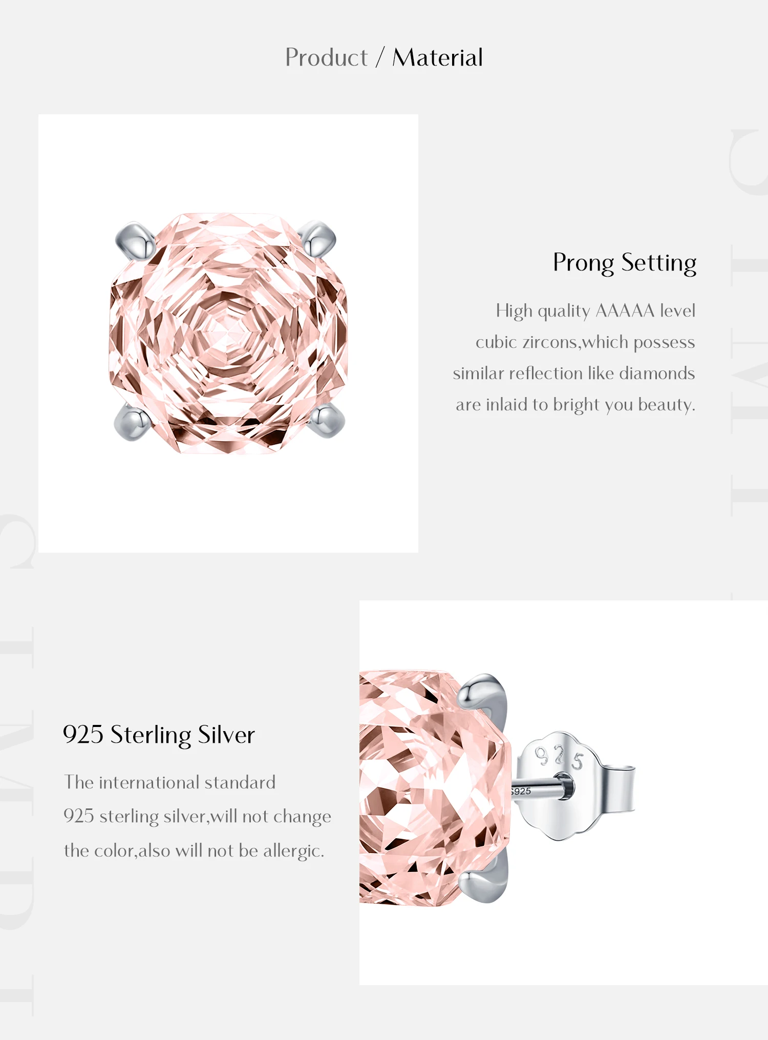 MODIAN Glänzende Rose Cut Zirkonia 925 Sterling Silber Sonnenuntergang Farbe Ohrstecker Für Frauen Party Dating Edlen Schmuck Geschenke – Detail 3