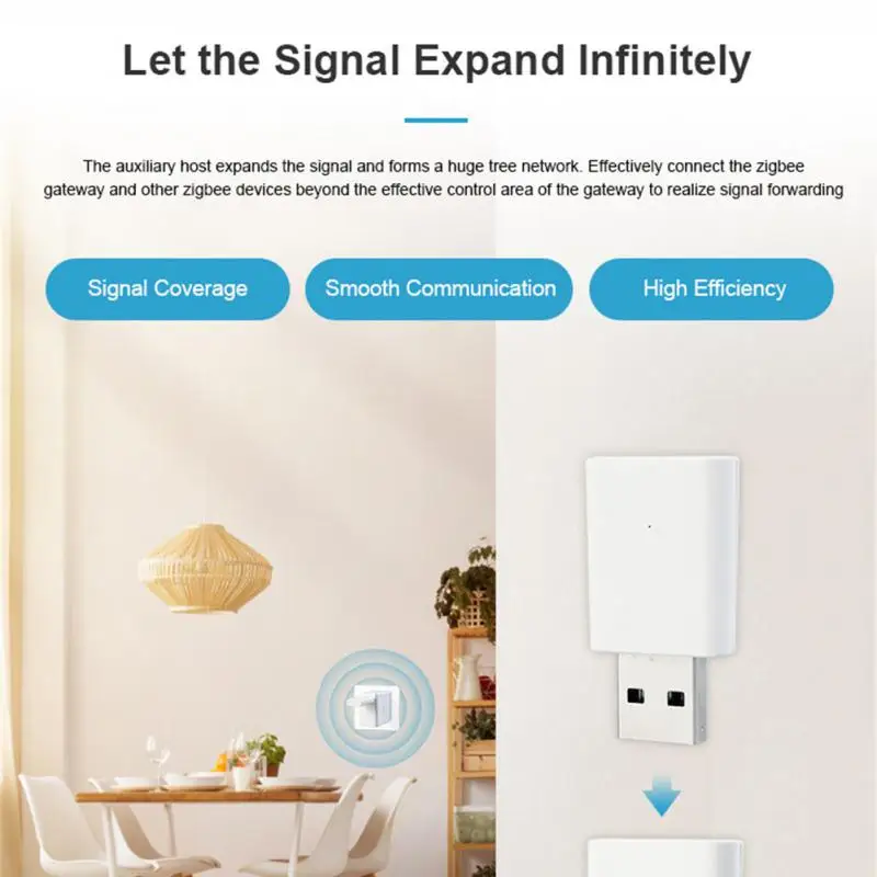 Tuya Zigbee Signal Repeater Portable USB Signal Repeater Wireless Smart Amplifier Wifi Booster Extender Work With Zigbee Gateway