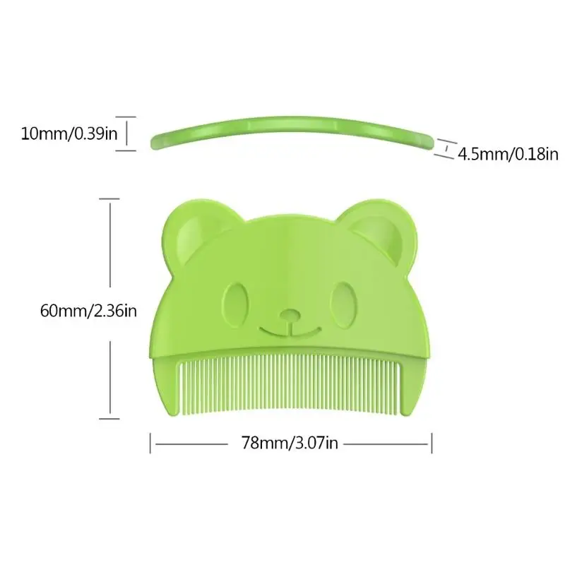 Infant Hair Comb Cartoon Bear Hair Combs Cradle Caps for Children Sensitive Skin