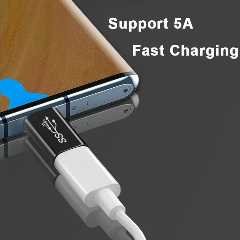 USB 3.1 C타입 AV 컨버터, 수-암 OTG 어댑터, 휴대폰 노트북용 고속 충전, 팔꿈치 90 도, 10Gbps