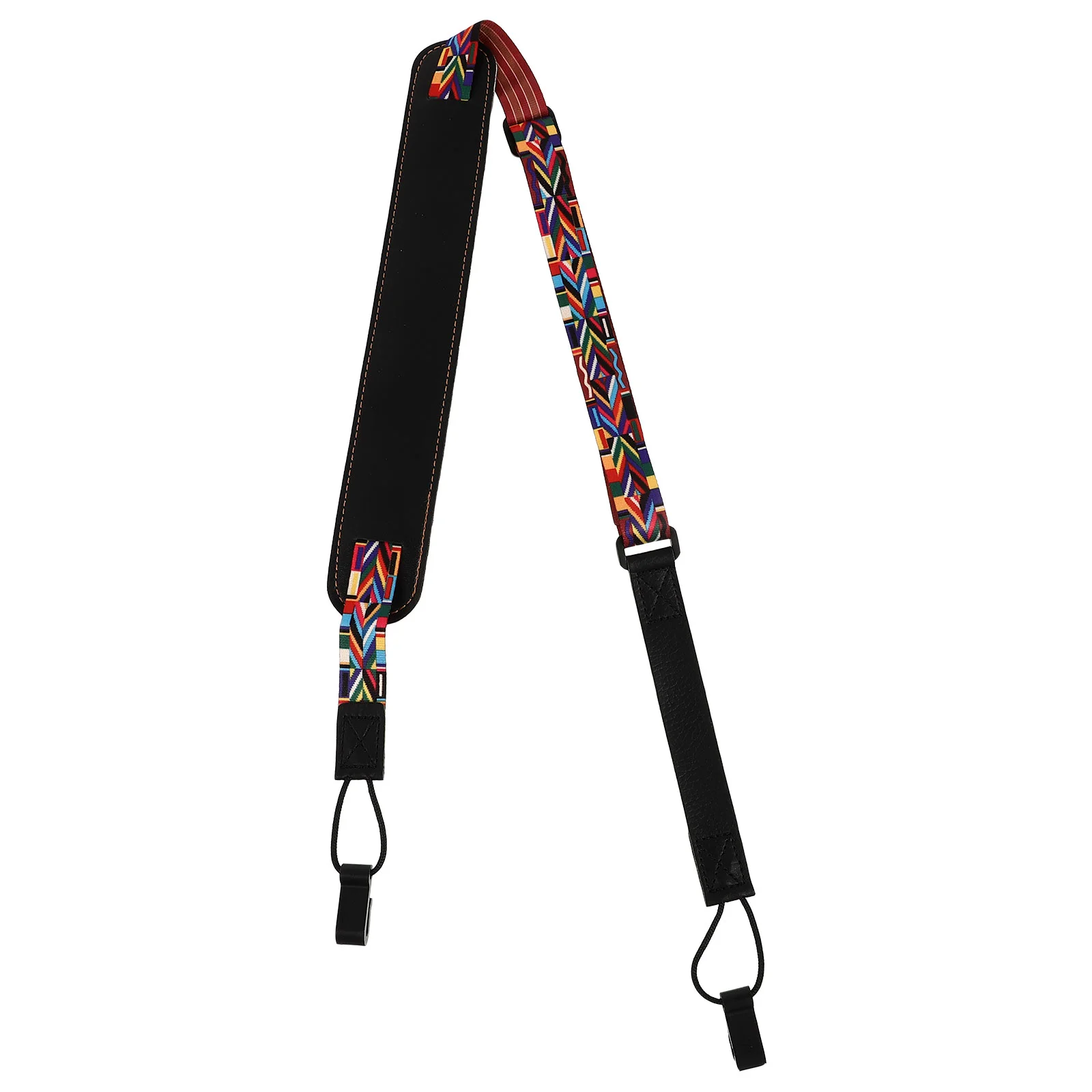 

Ukulele Strap Perforated Carrying Cotton Brass Hooks Tailless Nails Foldable Lanyard Child Adjustable Belt