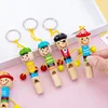 7cm Wooden Whistling Toy Musical Instrument Cartoon Pirate Style Wood Whistle Kids Music Educational Toys for Children Gifts 4