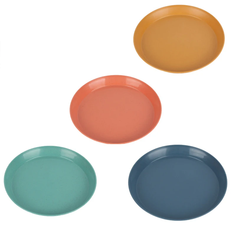 1pc Striped Dinner Plate Family Vertical Fruit Rice Plate Fruit Salad Snacks Candy