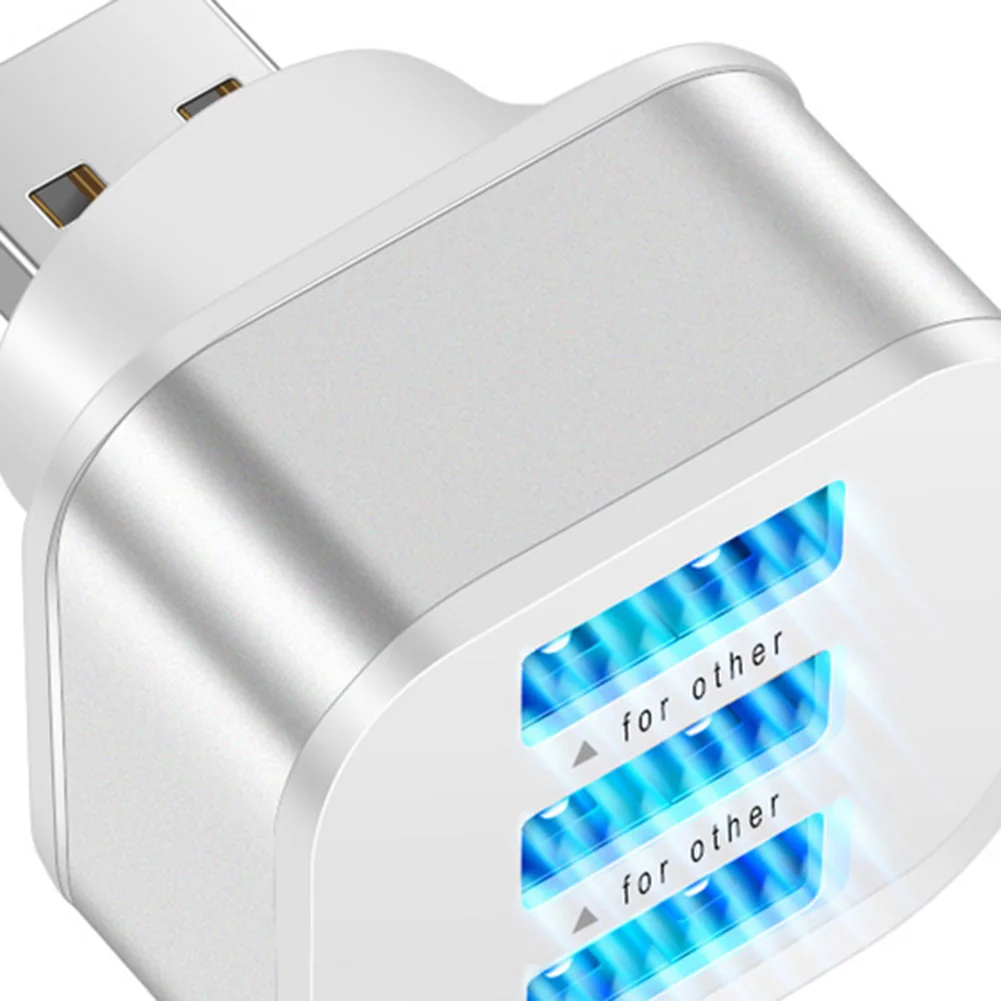 USB2.0 HUB Quick Charge 3 Ports USB Splitter Mobile Phone Chargers Wall Adapter