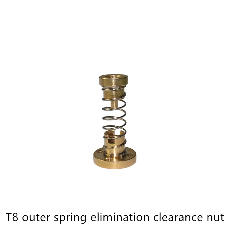 T8 anti backlash spring loaded nut elimination gap for 8mm acme threaded rod lead screws DIY 3D printer parts