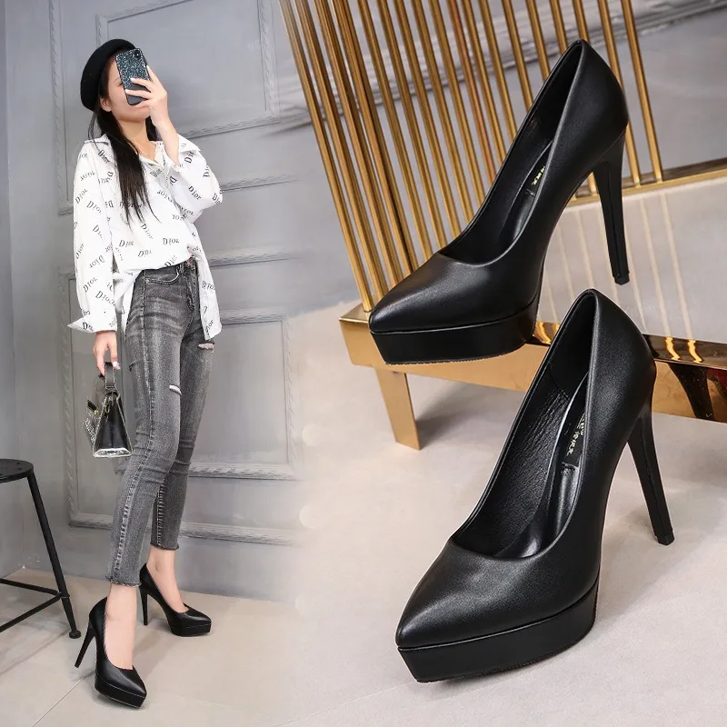 Women's Pumps Shoes Sexy Thin Heel High Heels 12CM Pointed Pumps Women Shoes Platform Wedding Shoes Party Shoes for Women
