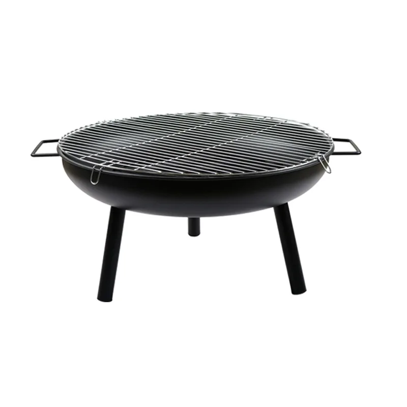 Three-legged Brazier Charcoal Heater Courtyard Camping Iron Collapsible Campfire Brazier Outdoor Heater Firepit Indoor Fire Pits