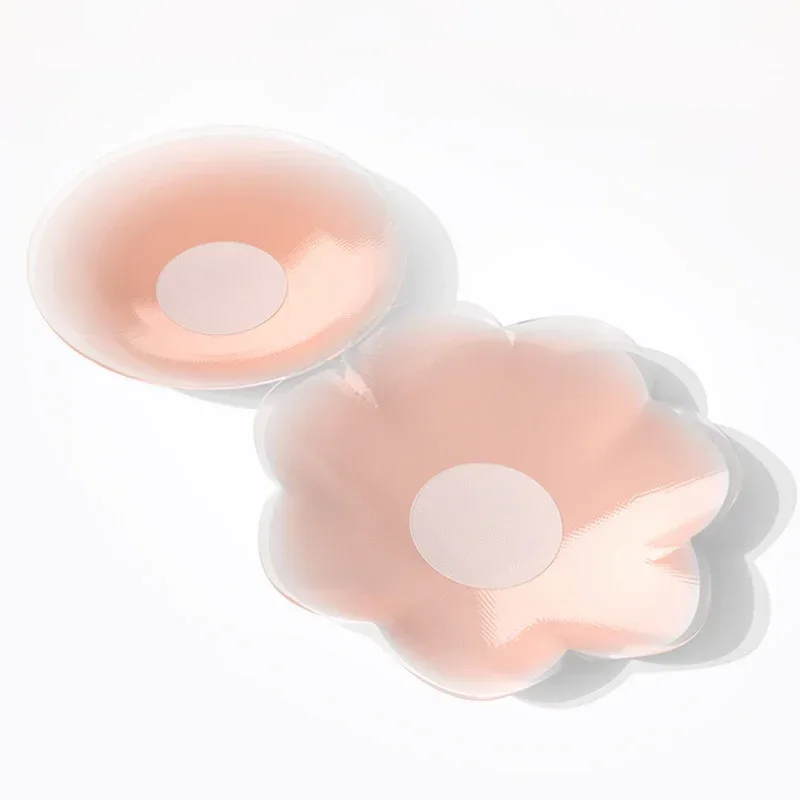 24 Pairs Reusable Female Breast Petals Lift Nipple Cover Invisible Petal Adhesive Invisible Silicone Bra Breast Stickers Women