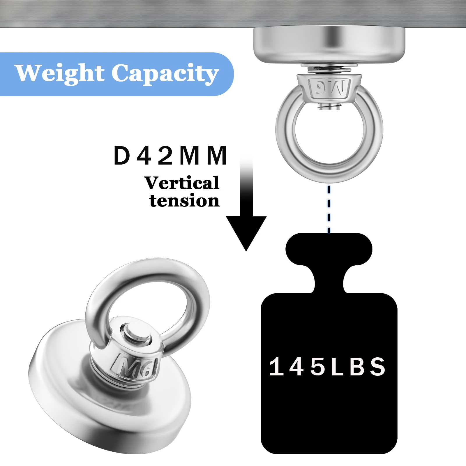 1 Pezzo Gancio Magnete Potente Super Potenti Magneti Al Neodimio Forte  Magnetico Imans Magneat Pesca Iman Magnetti Ima Neomidium Molto