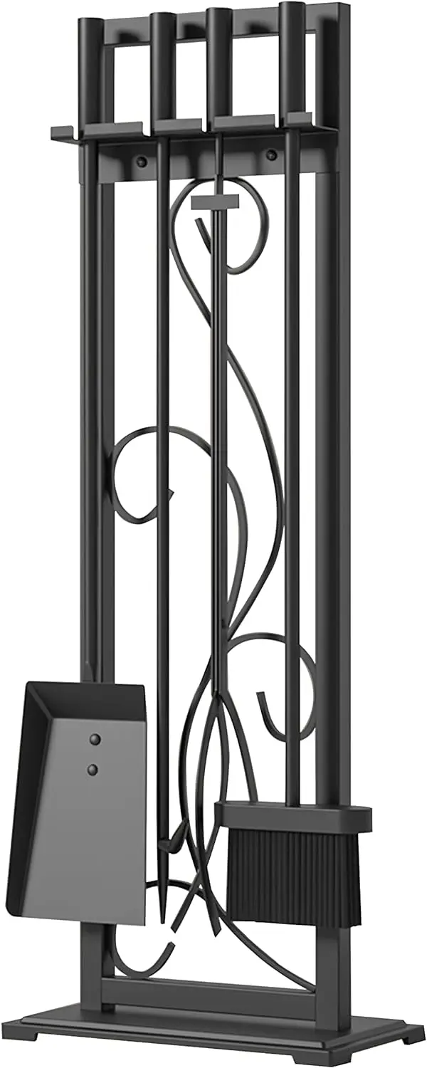 

Pieces 30.5" Fireplace Tools Set Wrought Iron Fireplace Accessories with Heavy Duty Decorative Stand-Black Juicer machine heavy