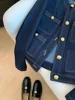 Syiwidii Blue Denim Jacket Women Autumn Classic Style Short Coat 2024 New Korean Fashion Pockets O-Neck Female Loose Jackets 5