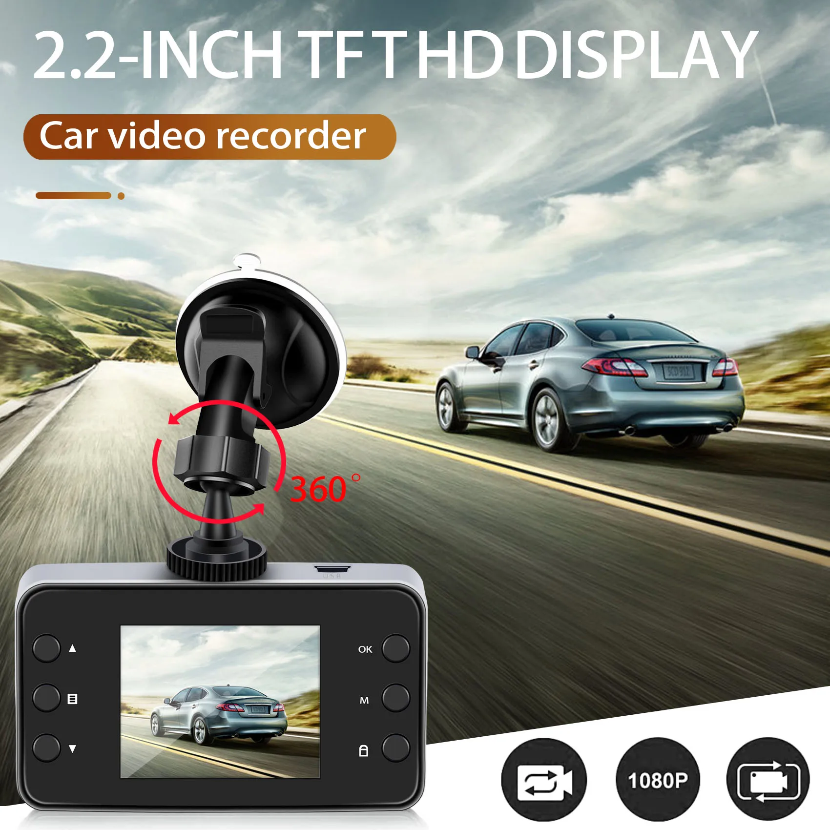 

Car Mini 1080P Dash Camera Hd Driving Recorder Wide Angle Dashboard Camera Recorder