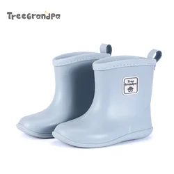 Children's Lightweight Mid - Calf Rain Boots - Soft Bottom Water Shoes - 16 (Ice Moon Blue)