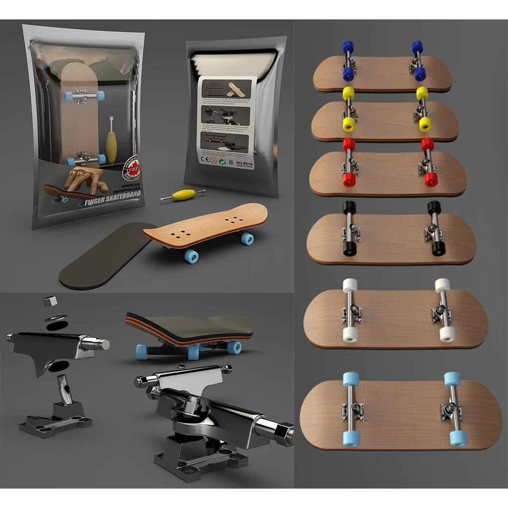 Finger Skateboard Five-Layer Maple Wood Bearing Alloy Wheel Venue Swingable Toy finger skateboard toys fingerboard set