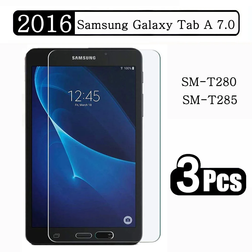 

(3 Packs) Tempered Glass For Samsung Galaxy Tab A 7.0 2016 SM-T280 SM-T285 T280 T285 Anti-Scratch Screen Protector Tablet Film