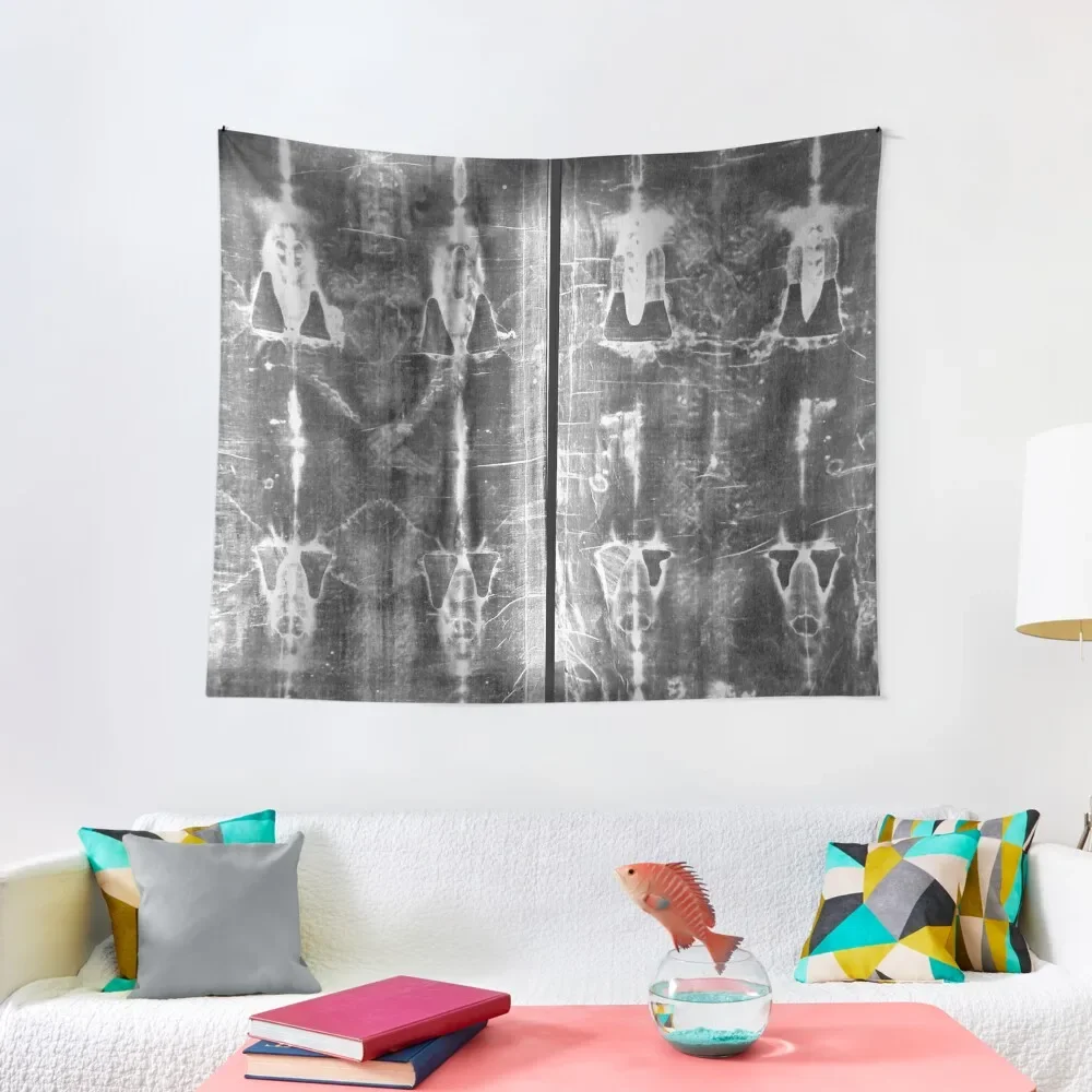 

Easter: Full length negatives of the Holy Shroud of Turin Tapestry Cute Decor House Decoration Tapestry