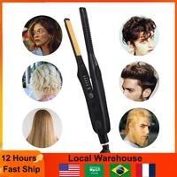 Mini Hair Straightener Curler Small Flat Iron Straightening Styling Tools Portable Thin Curling Iron for Short Hair Beard Styler 1