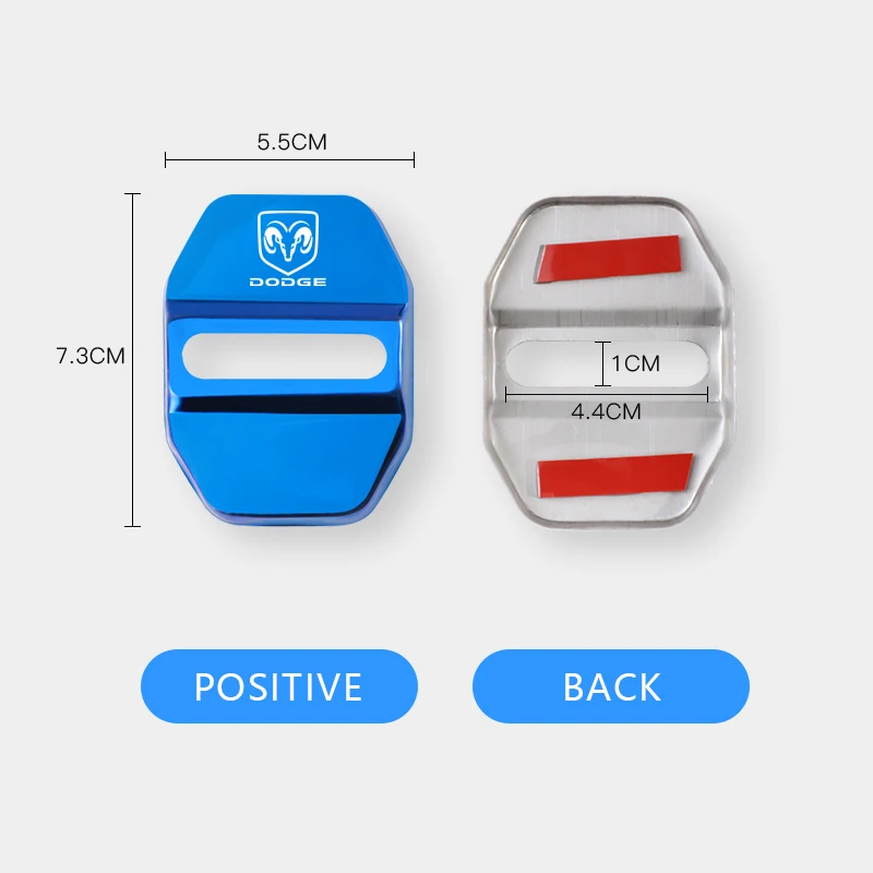 4 قطعة غطاء قفل باب السيارة الفولاذ المقاوم للصدأ حماية اكسسوارات ل دودج دورانجو تشالينجر شاحن رام 1500 نيترو رحلة نبال