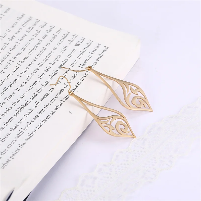 Edelstahl Frauen Böhmischen Filigrane Creolen Mode Silber Farbe Tropfen Ohrring Teardrop Schmuck Zubehör Boho Geschenk – Detail 10