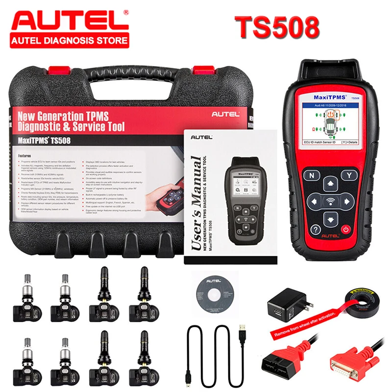 Autel Maxitpms Ts508 Tpms Diagnostic Activate Tire Pressure Sensor Tool Code Readers & Scan