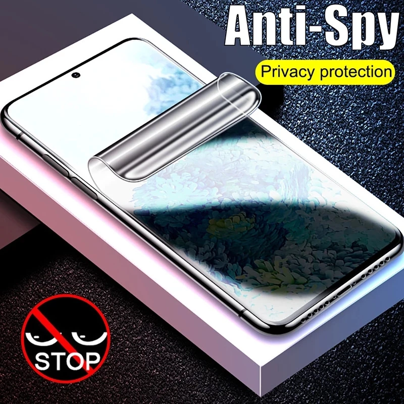 Soft Anti-Spy Hydrogel Film for Samsung S21 Plus S22 Ultra S20 FE S10 S9 S8 Privacy Screen Protectors for Galaxy Note 20 Ultra