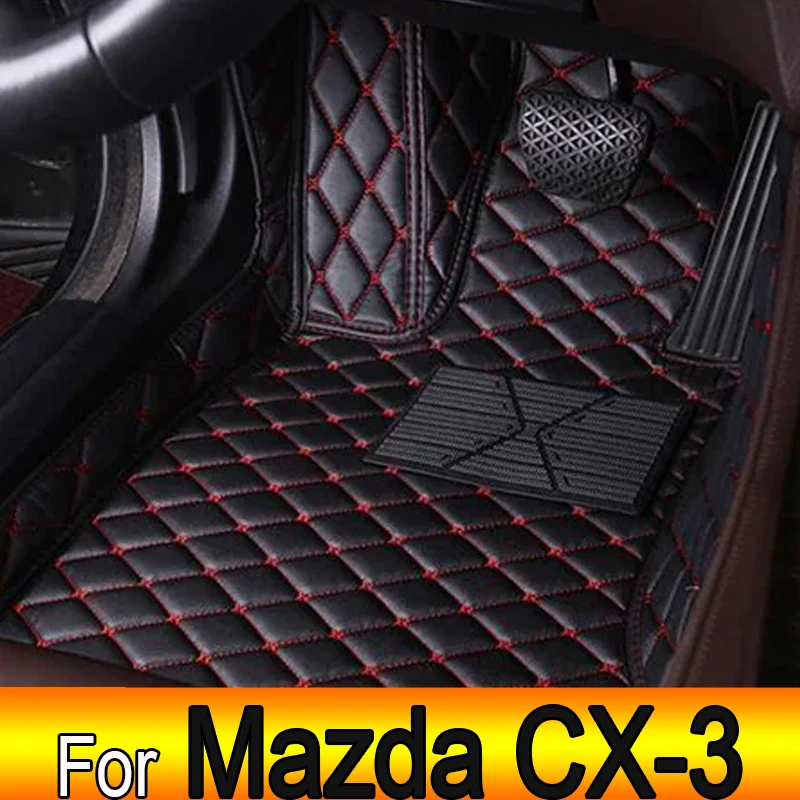 

Автомобильные коврики для Mazda CX-3 CX3 DK 2016 ~ 2022, кожаный роскошный коврик, набор защитных ковровых покрытий, автозапчасти, автомобильные аксессуары