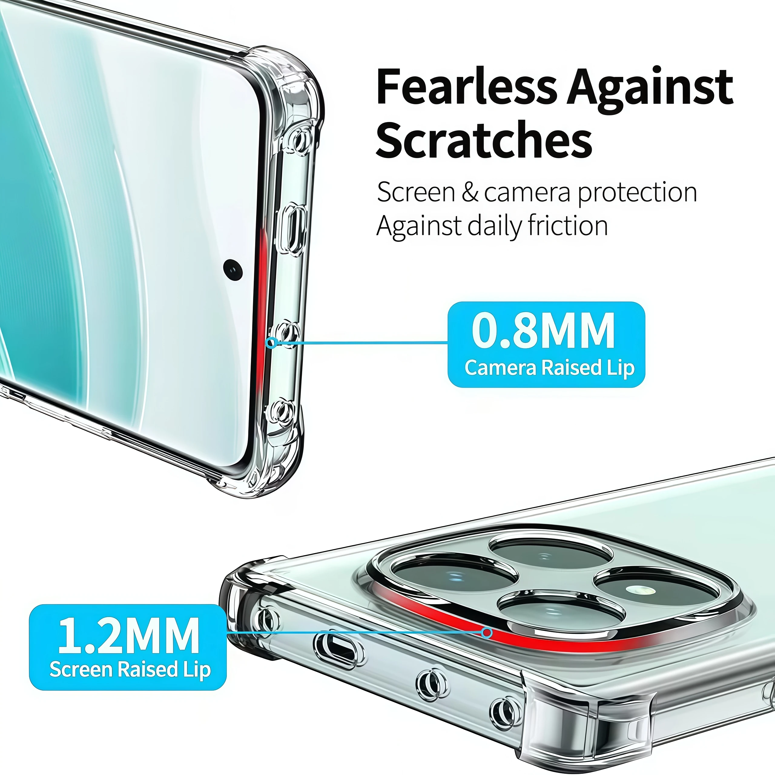 Transparent Shockproof Airbag Silicone Phone Case