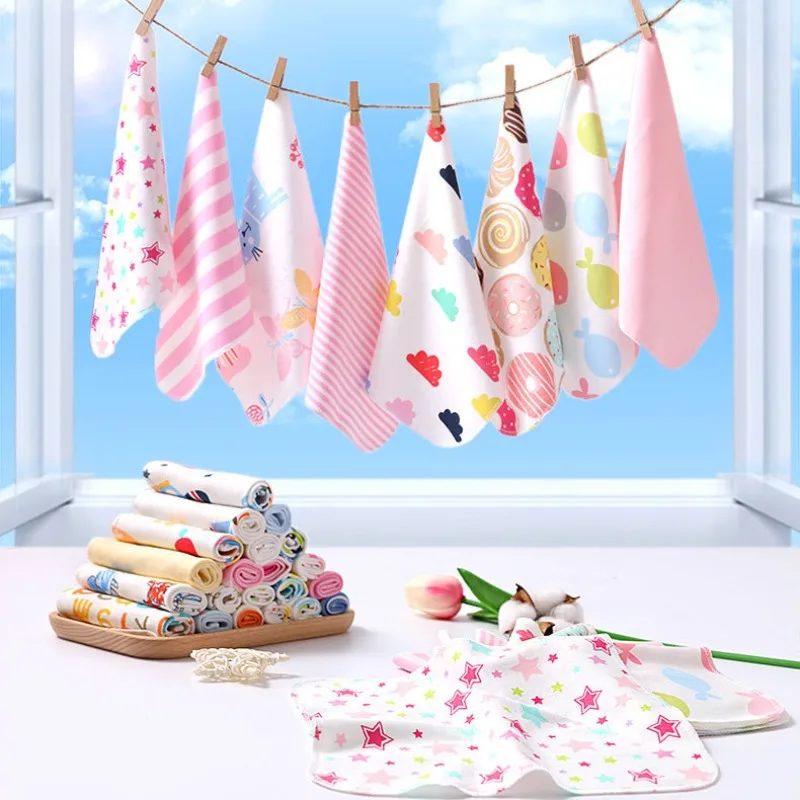 Cotton Newborn Baby Towels Saliva Towel Nursing Towel Baby Boys Girls Bebe Toalha Washcloth Handkerchief Cloth Wipes baby towel cotton towel