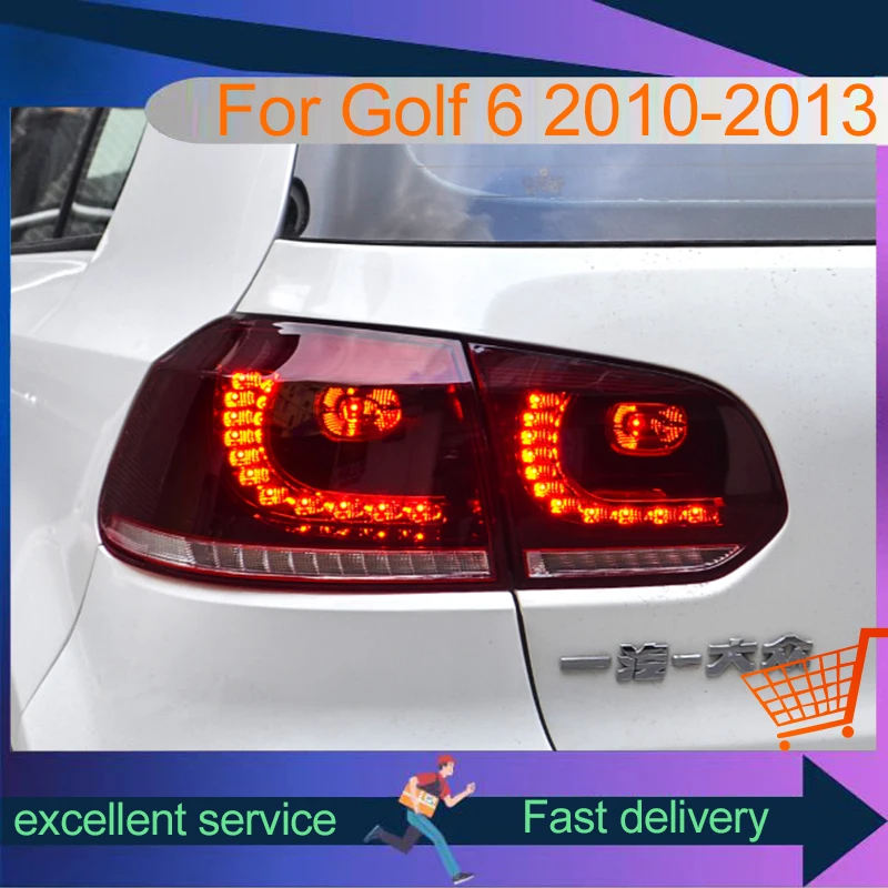 

Suitable For Volkswagen 2010-2013 Golf 6 Taillight Assembly High 6GTI Modification R20 LED Flowing Lights And Rear tail lights