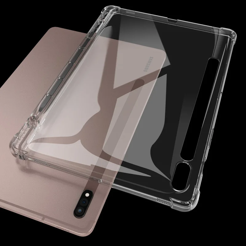 2022 Silicone TPU Case For Samsung Galaxy Tab S7 11 inch S8 Anti-drop with pen tray tablet Case For Samsung galaxy Tab s6 10.5_voghion.com