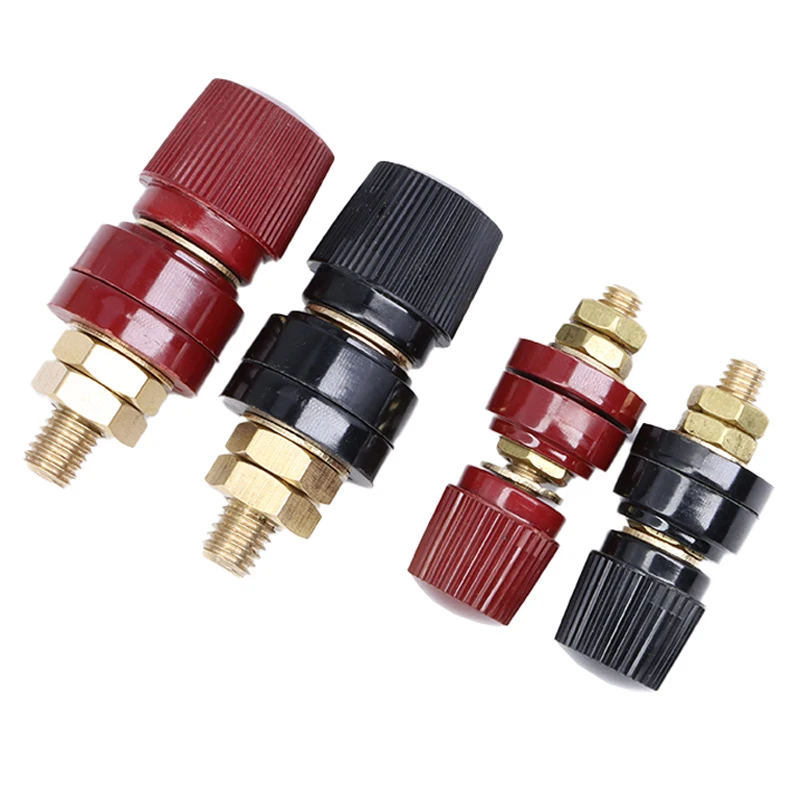 Wire Connectors Wire Binding Post Thread Screw M5 M6 M8 M10 Black + Red Set Weld Inverter Clamp Power Supply Splice Connect Battery Terminal terminal connector electrical connectors plug wire splitter soldering terminal