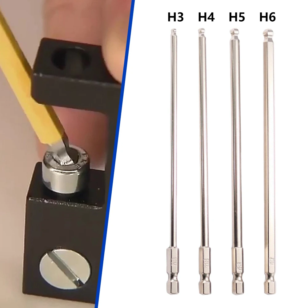 1x150mm Kugel schrauben dreher Bit legierter Stahl metrisch Sechs kant langes magnetisches Handwerkzeug magnetisches Sechs kant schrauben dreher kopf werkzeuge – Detail 2