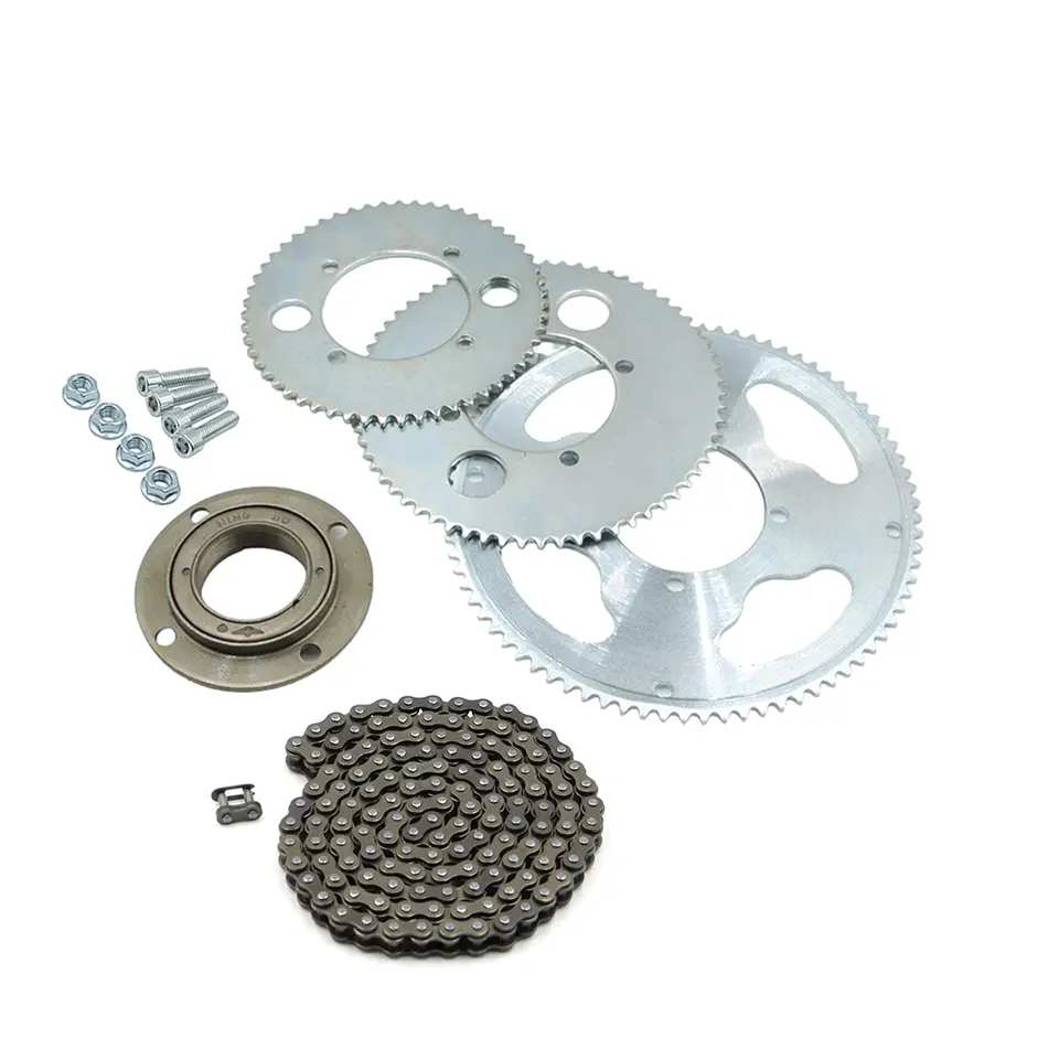 25H 158L Chain 55T/65T/80 Tooth Rear Sprocket Gear Free Wheel Ratcheting Adapter For Electric Bicycles Go Kart Scooter Mini Bike image 1