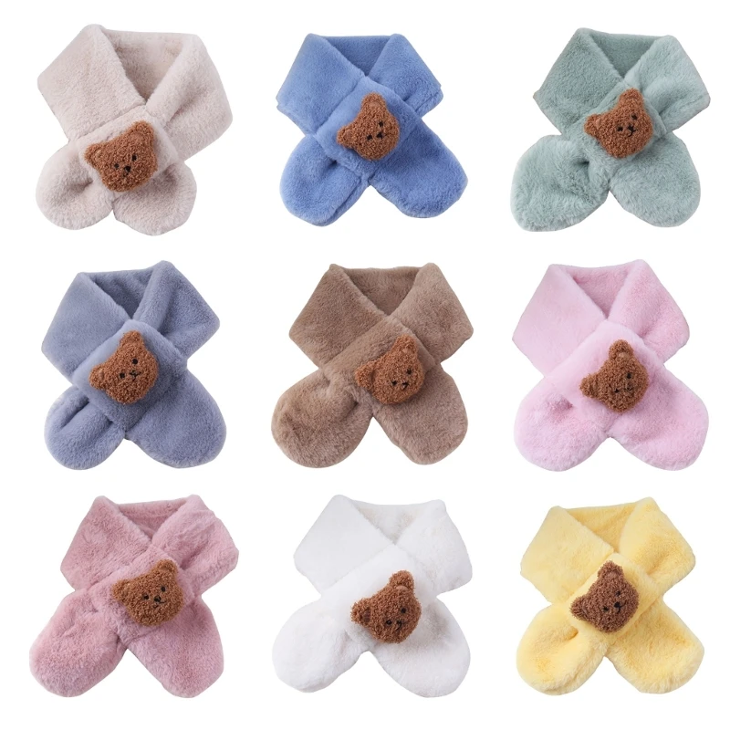 

Stylish Children's Winter Scarf Cartoon Long Muffler Lovely Plush Neckerchief Dropship