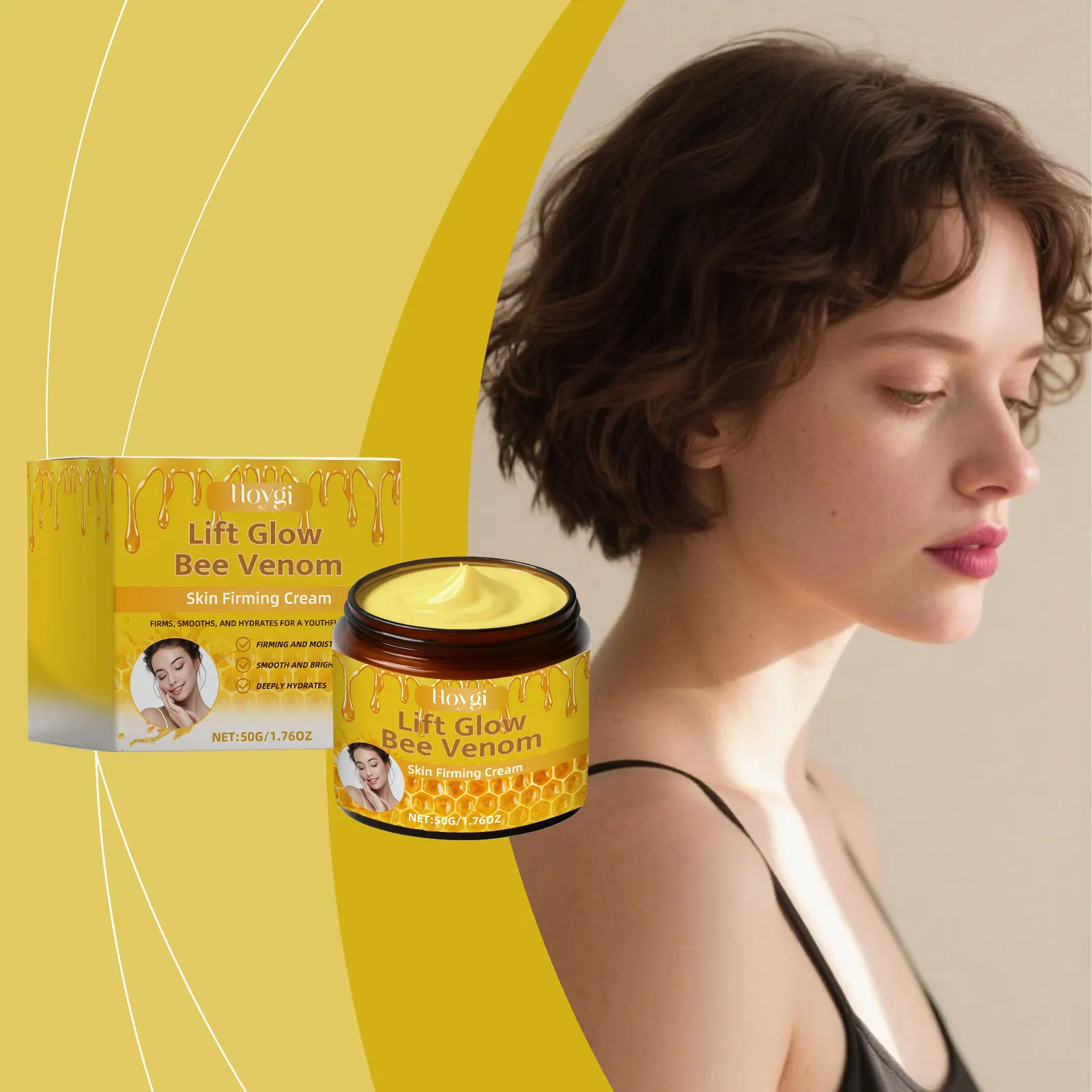 Bee Venom Moisturizing Facial Lifting, Firming, Reducing Fine Lines, Refreshing, Non-sticky Daily Care Cream