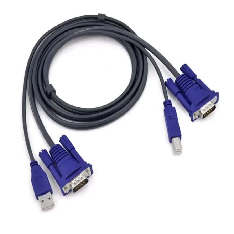USB 2.0 KVM ̺, VGA ġ, USB ̺ 4  + ǥ VGA SVGA 15 , PC Ʈ    , 1.5m