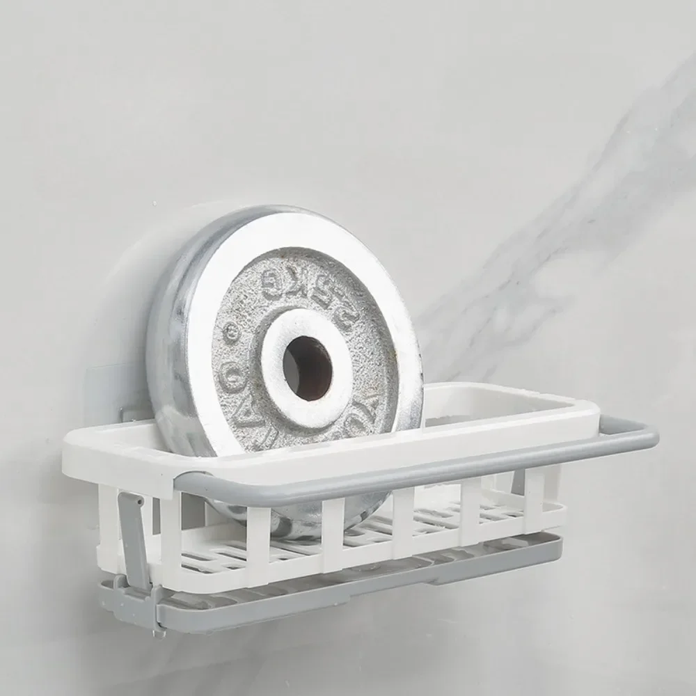 Telescopic Cloth Rack Kitchen Storage Non Perforated Storage Wall Mounted Seasoning Rack Household Drain Basket Sink