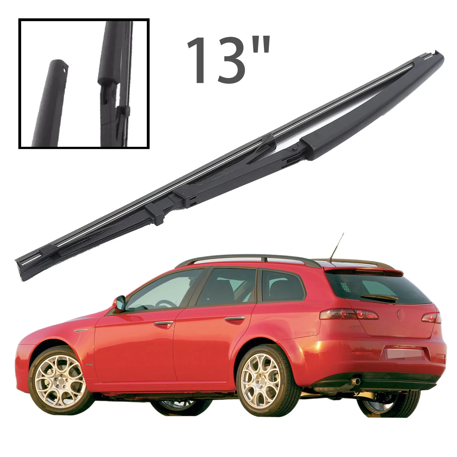 13 "الزجاج الأمامي الخلفي غسالة الزجاج الأمامي شفرة ممسحة ل ألفا روميو 159 العقارية 2005-2011 اكسسوارات السيارات اكسسوارات