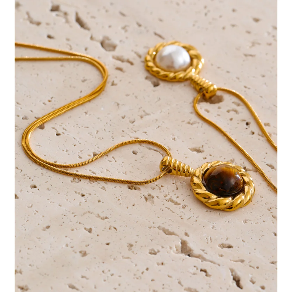 Natural Imitation Pearl Pendant Necklace Fashion Jewelry