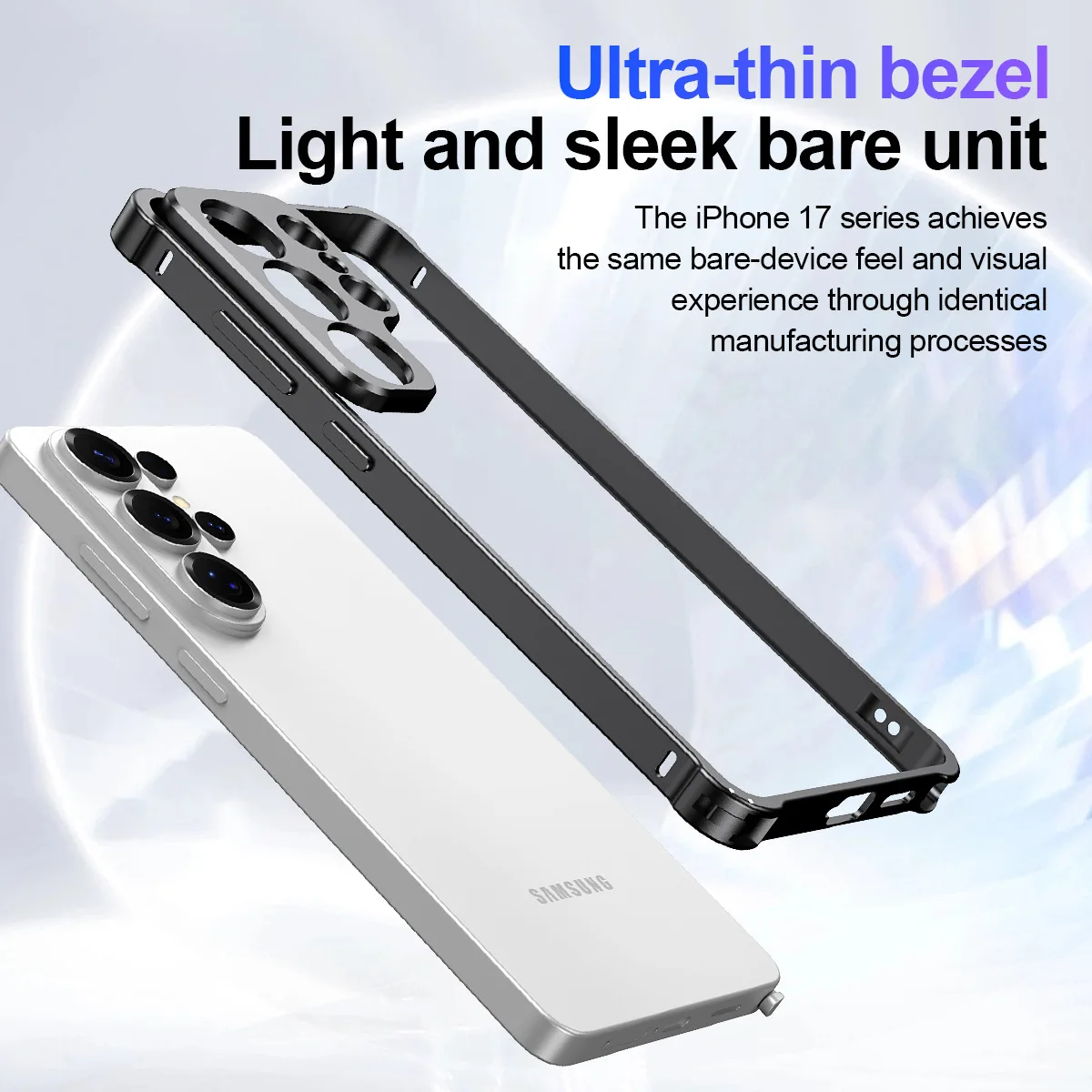 Shockproof Armor Aluminum Phone Case with Heat Dissipation and Bare Metal Feel