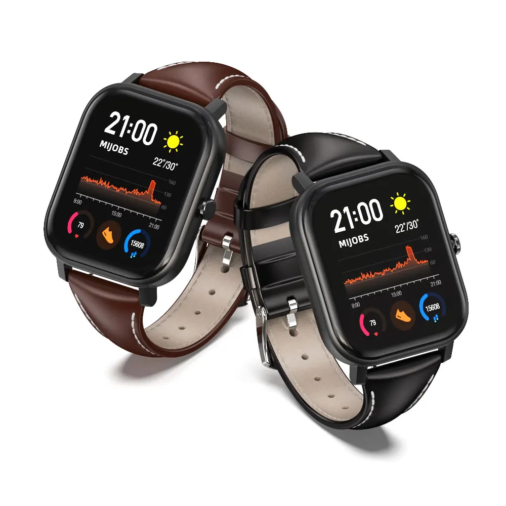 

20mm Leather Strap For Amazfit GTS Correa Bracelet For Huami Amazfit GTS 2/2e/mini2/Pop/Bip/Bip S/Bip U/GTR 42mm Belt Watchband