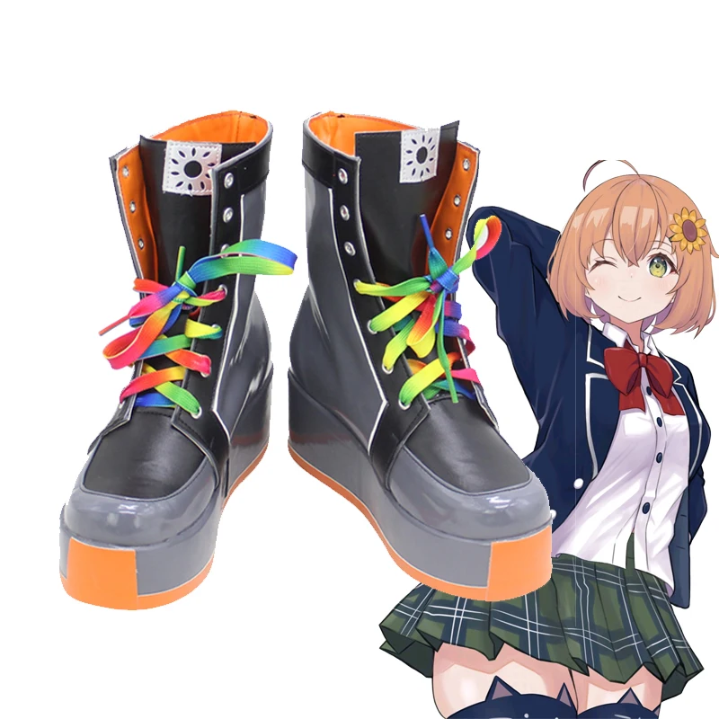 

VTuber Virtual YouTuber Society Honma Himawari Cosplay Shoes Boots Halloween Carnival Accessories Custom Made