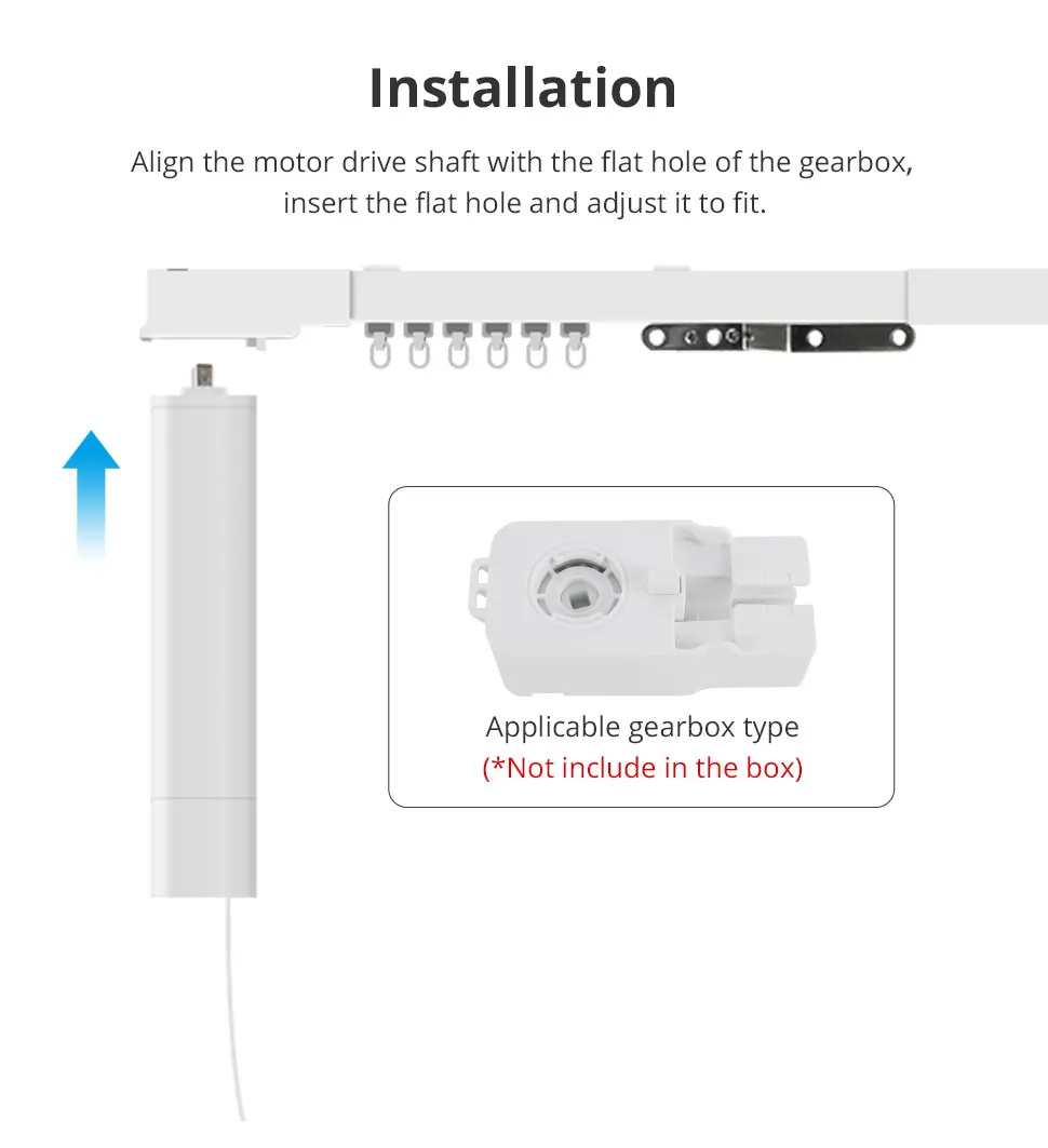 Zigbee WiFi Smart Curtain Motor for ZM87 Electric Curtain Track Sliding Rails Wo
