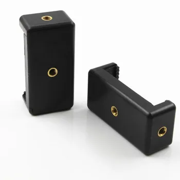 1PC plastica universale clip per telefono adattatore per montaggio su treppiede antiscivolo con due 1/4 fori per vite clip per telefono accessori per telefoni cellulari 1