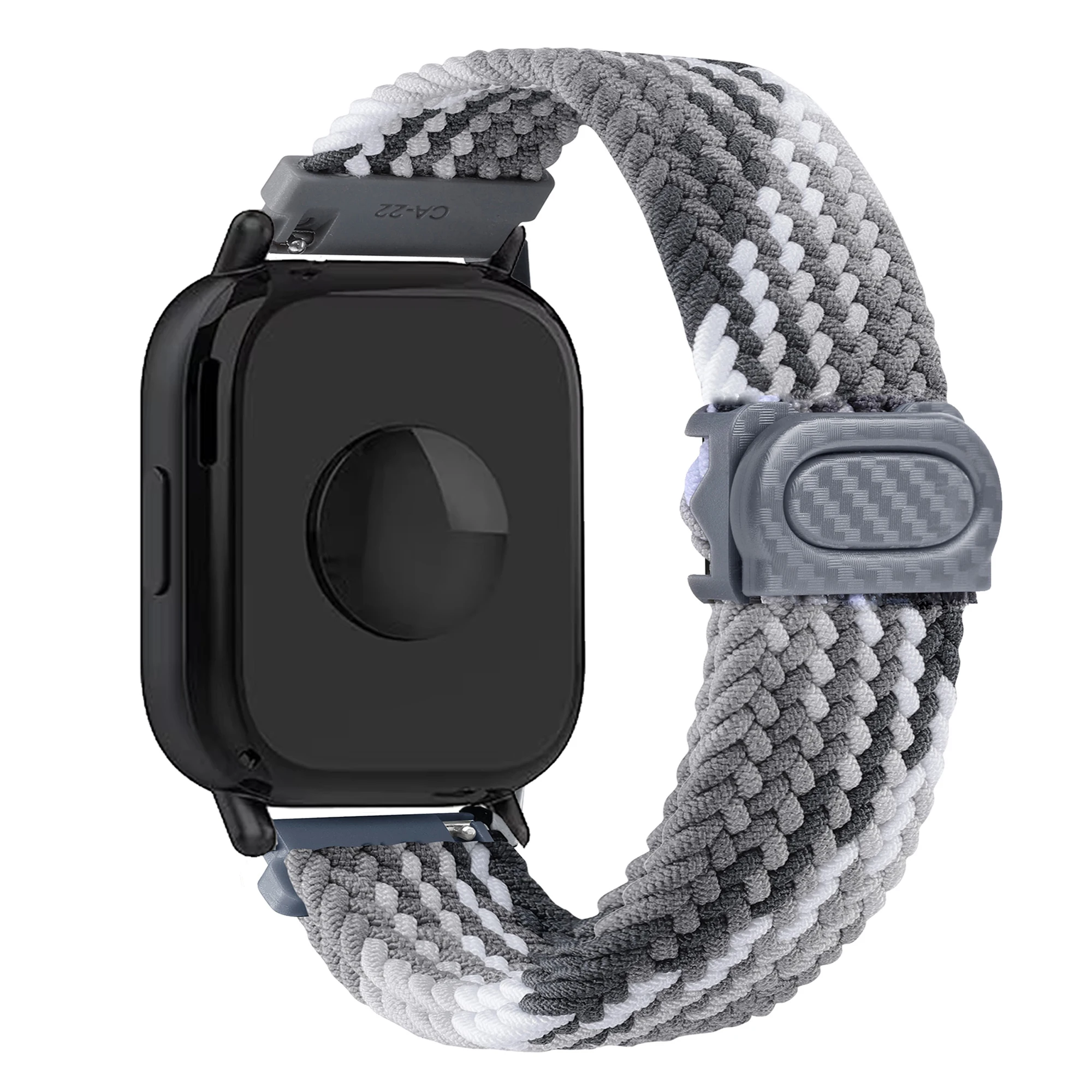 Braided Nylon Solo Loop Watchband - Universal 22mm Strap